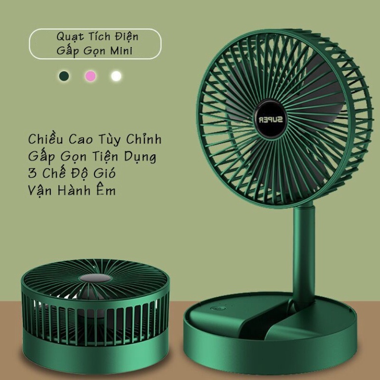 Kimviento 3600mAh Folding Fan Potable 8 Inch  USB Rechargeable Mini Fans For Outdoor Sport