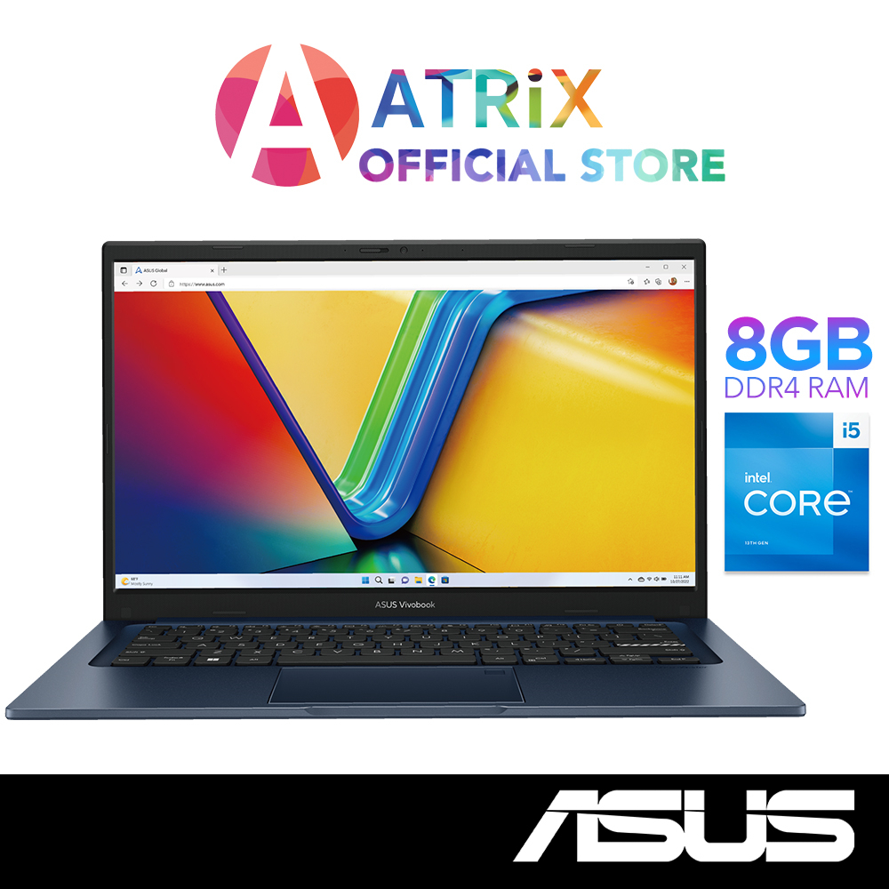 【Express Delivery】ASUS Vivobook 14 X1404VA-AM179W | 14" FHD | i5-1335U | 8GB DDR4 | 512GB SSD | Win11 Home
