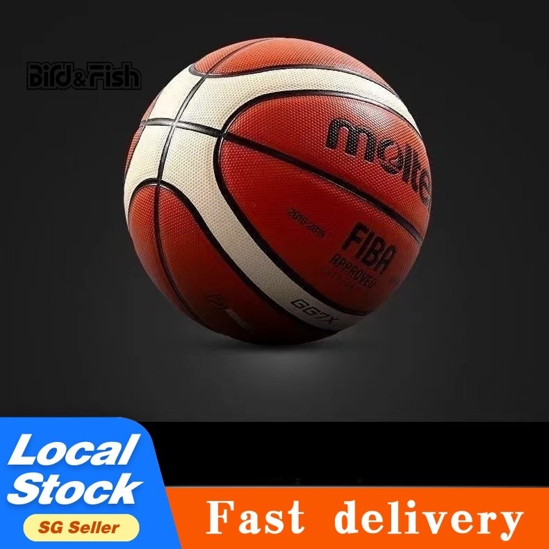 [Local Seller] Molten number7  indoor outdoor games kid free gift professional FIBA  basketball 7号魔腾篮球