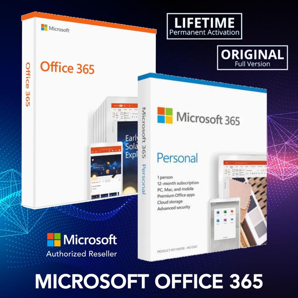 Genuine Office 365 Professional PRO PLUS Original - 5 DEVICES + CLOUD STORAGE LIFETIME LICENSE
